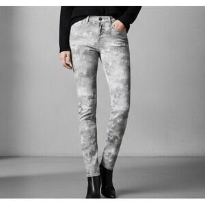 PAIGE Hoxton Ultra Skinny Jeans Grey Galloping‎ Horse Print High Rise Sz 30 RARE
